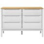 FLORO Kommode aus massivem weißem Kiefernholz von vidaXL, Schubladen - Ref: Foro24-374012, Preis: 188,71 €, Rabatt: %