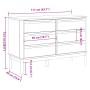 FLORO Kommode aus massivem weißem Kiefernholz von vidaXL, Schubladen - Ref: Foro24-374012, Preis: 188,71 €, Rabatt: %