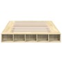 Sonoma oak engineered wood bed frame 160x200 cm by vidaXL, Beds and slatted bases - Ref: Foro24-3280463, Price: 171,13 €, Dis...