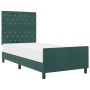 Estructura de cama Verde oscuro 90 x 190 cm Terciopelo