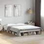 Sonoma gray engineered wood bed frame 140x200 cm by vidaXL, Beds and slatted bases - Ref: Foro24-3280480, Price: 172,29 €, Di...