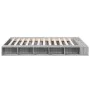 Sonoma gray engineered wood bed frame 140x200 cm by vidaXL, Beds and slatted bases - Ref: Foro24-3280480, Price: 172,29 €, Di...