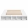 White engineered wood bed frame 120x200 cm by vidaXL, Beds and slatted bases - Ref: Foro24-3280482, Price: 216,55 €, Discount: %