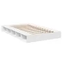 White engineered wood bed frame 120x200 cm by vidaXL, Beds and slatted bases - Ref: Foro24-3280482, Price: 216,55 €, Discount: %