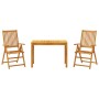 Garden dining set 3 pieces solid acacia wood by vidaXL, Garden sets - Ref: Foro24-3295254, Price: 269,66 €, Discount: %