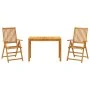Garten-Essgruppe 3-teilig aus massivem Akazienholz von vidaXL, Gartensets - Ref: Foro24-3295254, Preis: 269,66 €, Rabatt: %