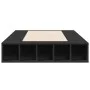 Black engineered wood bed frame 100x200 cm by vidaXL, Beds and slatted bases - Ref: Foro24-3280511, Price: 123,24 €, Discount: %