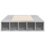Estructura de cama madera de ingeniería gris hormigón 100x200cm de vidaXL, Camas y somieres - Ref: Foro24-3280513, Precio: 11...