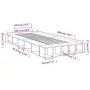 Estructura de cama madera de ingeniería gris hormigón 100x200cm de vidaXL, Camas y somieres - Ref: Foro24-3280513, Precio: 11...
