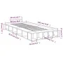 Bettgestell aus Sonoma-Eiche-Holzwerkstoff, 90 x 190 cm von vidaXL, Betten und Lattenroste - Ref: Foro24-3280526, Preis: 116,...