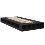Black engineered wood bed frame 75x190 cm by vidaXL, Beds and slatted bases - Ref: Foro24-3280532, Price: 113,80 €, Discount: %