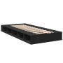 Black engineered wood bed frame 75x190 cm by vidaXL, Beds and slatted bases - Ref: Foro24-3280532, Price: 115,19 €, Discount: %