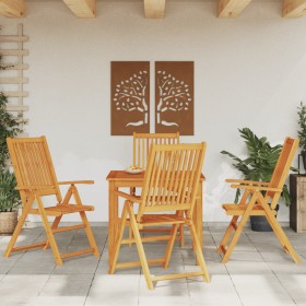 Juego de comedor de jardín 5 piezas madera maciza de acacia de vidaXL, Conjuntos de jardín - Ref: Foro24-3295261, Precio: 400...
