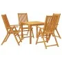 Garden dining set 5 pieces solid acacia wood by vidaXL, Garden sets - Ref: Foro24-3295261, Price: 417,63 €, Discount: %