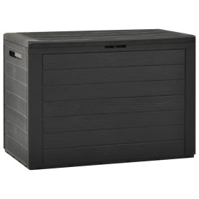 Caja de almacenamiento de jardín gris antracita 78x44x55 cm