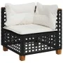 7-teiliges Gartensofa-Set mit schwarzen synthetischen Rattankissen von vidaXL, Gartensets - Ref: Foro24-3261746, Preis: 588,5...