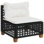 7-teiliges Gartensofa-Set mit schwarzen synthetischen Rattankissen von vidaXL, Gartensets - Ref: Foro24-3261746, Preis: 588,5...