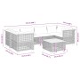 7-teiliges Gartensofa-Set mit schwarzen synthetischen Rattankissen von vidaXL, Gartensets - Ref: Foro24-3261746, Preis: 565,9...