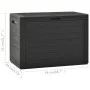 Anthrazitgraue Garten-Aufbewahrungsbox 78x44x55 cm von vidaXL, Aufbewahrungsboxen für den Außenbereich - Ref: Foro24-49444, P...