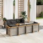 8-teiliges Gartensofa-Set und graue synthetische Rattankissen von vidaXL, Gartensets - Ref: Foro24-3261750, Preis: 627,25 €, ...