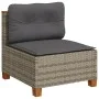 6-teiliges Gartenmöbel-Set und graue synthetische Rattankissen von vidaXL, Gartensets - Ref: Foro24-3261840, Preis: 414,50 €,...