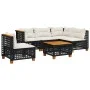 6-piece garden sofa set and black synthetic rattan cushions by vidaXL, Garden sets - Ref: Foro24-3261842, Price: 428,45 €, Di...
