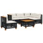 Set de sofás de jardín 6 piezas y cojines ratán sintético negro | Foro24.es | Tu tienda online para hogar, jardín y más Foro24.es