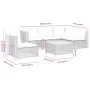 6-piece garden sofa set and black synthetic rattan cushions by vidaXL, Garden sets - Ref: Foro24-3261842, Price: 428,45 €, Di...