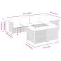 7-teiliges Gartensofa-Set mit grauen synthetischen Rattankissen von vidaXL, Gartensets - Ref: Foro24-3261882, Preis: 569,93 €...
