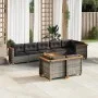 9-teiliges Gartenmöbel-Set und graue synthetische Rattankissen von vidaXL, Gartensets - Ref: Foro24-3261894, Preis: 659,46 €,...