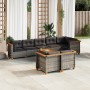 9-teiliges Gartenmöbel-Set und graue synthetische Rattankissen von vidaXL, Gartensets - Ref: Foro24-3261894, Preis: 625,46 €,...