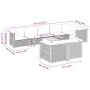 9-teiliges Gartenmöbel-Set und graue synthetische Rattankissen von vidaXL, Gartensets - Ref: Foro24-3261894, Preis: 659,46 €,...