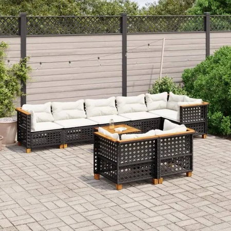 8-piece garden sofa set and black synthetic rattan cushions by vidaXL, Garden sets - Ref: Foro24-3261896, Price: 680,14 €, Di...