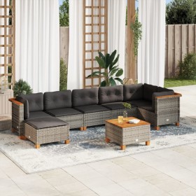 8-piece garden sofa set and gray synthetic rattan cushions by vidaXL, Garden sets - Ref: Foro24-3261930, Price: 530,31 €, Dis...
