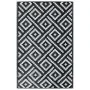 Alfombra de exterior PP blanco y negro 190x290 cm de vidaXL, Protectores para exterior - Ref: Foro24-368574, Precio: 56,45 €,...