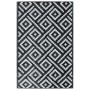 Schwarz-weißer PP-Außenteppich 190x290 cm von vidaXL, Outdoor-Protektoren - Ref: Foro24-368574, Preis: 60,14 €, Rabatt: %