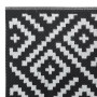 Schwarz-weißer PP-Außenteppich 190x290 cm von vidaXL, Outdoor-Protektoren - Ref: Foro24-368574, Preis: 60,14 €, Rabatt: %