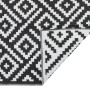 Schwarz-weißer PP-Außenteppich 190x290 cm von vidaXL, Outdoor-Protektoren - Ref: Foro24-368574, Preis: 60,14 €, Rabatt: %