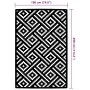 Alfombra de exterior PP blanco y negro 190x290 cm de vidaXL, Protectores para exterior - Ref: Foro24-368574, Precio: 56,45 €,...