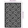 Schwarz-weißer PP-Außenteppich 190x290 cm von vidaXL, Outdoor-Protektoren - Ref: Foro24-368574, Preis: 60,14 €, Rabatt: %