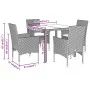 5-piece garden dining set with beige acacia PE rattan cushions by vidaXL, Garden sets - Ref: Foro24-3278682, Price: 378,23 €,...