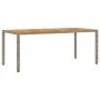 9-teiliges Garten-Essset mit Kissen aus grauem Akazien-PE-Rattan von vidaXL, Gartensets - Ref: Foro24-3278680, Preis: 685,48 ...