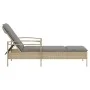 Liege mit beigem synthetischem Rattankissen 63x200x81 cm von vidaXL, Liegen - Ref: Foro24-368302, Preis: 159,16 €, Rabatt: %