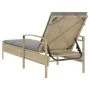 Liege mit beigem synthetischem Rattankissen 63x200x81 cm von vidaXL, Liegen - Ref: Foro24-368302, Preis: 159,16 €, Rabatt: %