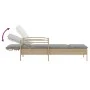 Liege mit beigem synthetischem Rattankissen 63x200x81 cm von vidaXL, Liegen - Ref: Foro24-368302, Preis: 159,16 €, Rabatt: %
