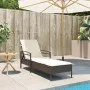 Lounger with brown synthetic rattan cushion 63x200x81 cm by vidaXL, Loungers - Ref: Foro24-368300, Price: 165,79 €, Discount: %