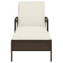 Liege mit braunem synthetischem Rattankissen 63x200x81 cm von vidaXL, Liegen - Ref: Foro24-368300, Preis: 158,46 €, Rabatt: %