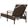Liege mit braunem synthetischem Rattankissen 63x200x81 cm von vidaXL, Liegen - Ref: Foro24-368300, Preis: 158,46 €, Rabatt: %