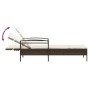 Liege mit braunem synthetischem Rattankissen 63x200x81 cm von vidaXL, Liegen - Ref: Foro24-368300, Preis: 158,46 €, Rabatt: %