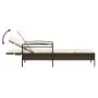 Lounger with brown synthetic rattan cushion 63x200x81 cm by vidaXL, Loungers - Ref: Foro24-368300, Price: 165,79 €, Discount: %